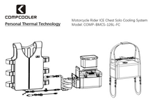 Load image into Gallery viewer, COMPCOOLER Motorcycle Rider Solo ICE Chest Cooling System 6.0L Chest 12V DC Flow Control Mode with High Collar Vest