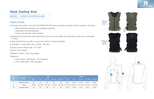 COMPCOOLER Mesh Liquid Cooling Vest Black