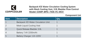 COMPCOOLER Backpack ICE Water Cooling System 3.0 L bladder flow control unit