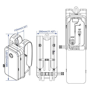 COMPCOOLER Dual Backpack ICE Water Circulation Unit with Two 5.0 L Bladders