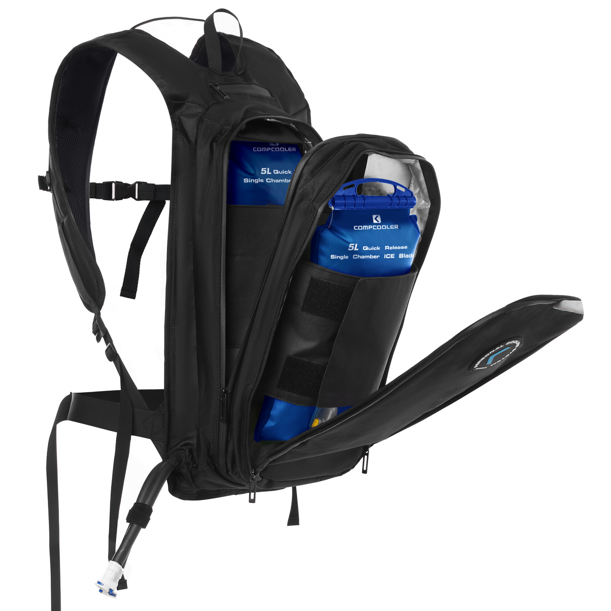 Back Pack Unit COMPCOOLER Dual Backpack ICE Water Circulation Unit with Two 5.0 L Bla
