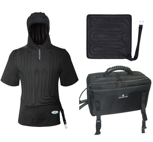 COMPCOOLER Handcarry ICE Water Cooling System  3.0L Temp Control with Hoodie T-shirt and Seat Pad