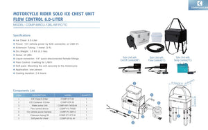 COMPCOOLER Motorcycle Rider ICE Chest Circulation Unit  6.0L Flow Control