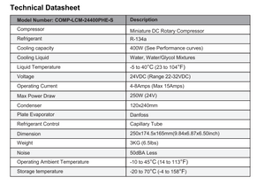 COMPCOOLER Liquid Chiller Module 24V Cooling Capacity 400W