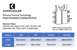 COMPCOOLER Motorcycle Rider Solo ICE Chest Unit with Detachable Hoodie Cooling T-shirt 12V FC Mode