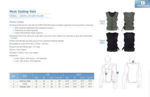 COMPCOOLER Mesh Liquid Cooling Vest Olive