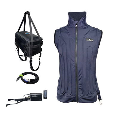 COMPCOOLER Motorcycle Rider Solo ICE Chest Cooling System 6.0L Chest 12V DC Flow Control Mode with High Collar Vest