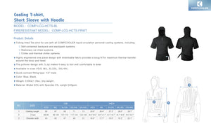 COMPCOOLER Hoodie Cooling T-shirt with Stretch fabric