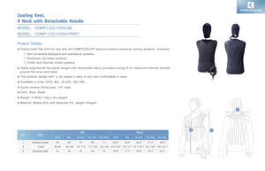COMPCOOLER Detachable Hoodie V-Neck Liquid Cooling Vest