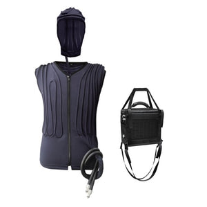 COMPCOOLER Motorcycle Riders Thermal Chiller System 12V DC with Detachable Hoodie V-Neck Vest