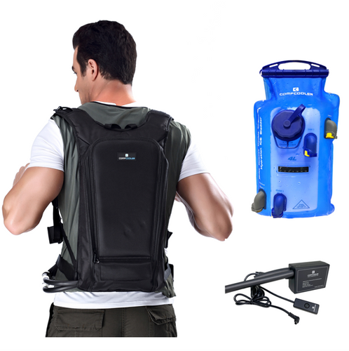 COMPCOOLER Backpack ICE Water Hydration Cooling System 4.0 L Dual Chambers Bladder ON/OFF Mode