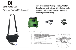 COMPCOOLER Waistpack ICE Water Cooling System 1.5L Bladder Hoodie Cooling T-shirt On/Off Mode