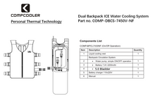 Load image into Gallery viewer, COMPCOOLER Dual Backpack ICE Water Cooling System 5.0 L Bladder ON/OFF Mode