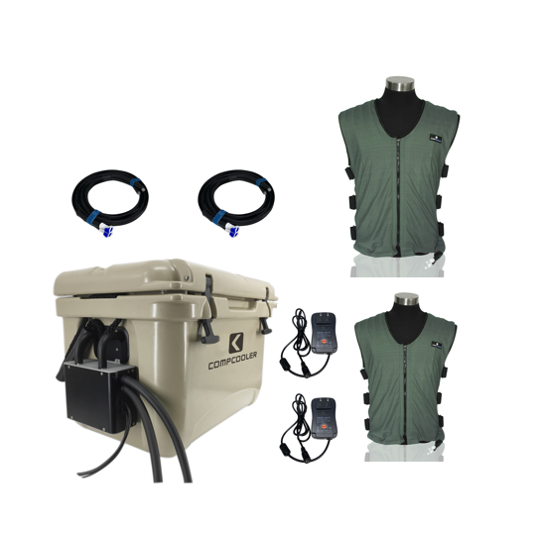 COMPCOOLER Stationary ICE Chest Tandem Cooling System 25L 7.4V Battery