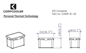 COMPCOOLER Motorcycle Rider Solo ICE Chest Cooling System 6.0L Chest 12V ON/OFF Mode