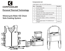 Load image into Gallery viewer, COMPCOOLER Motorcycle Rider Solo ICE Chest Cooling System 6.0L Chest 12V ON/OFF Mode