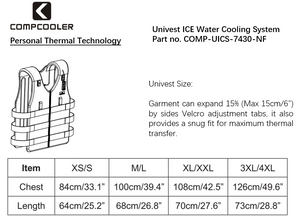 COMPCOOLER Hi-visibility UniVest ICE Cooling System 3.0L Bladder ON/OFF Mode